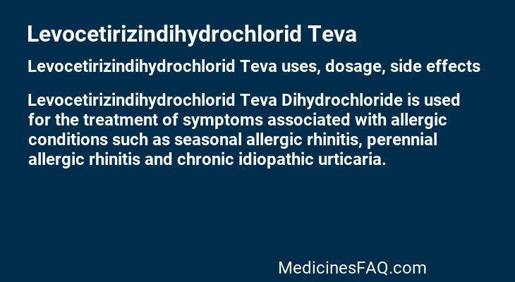 Levocetirizindihydrochlorid Teva