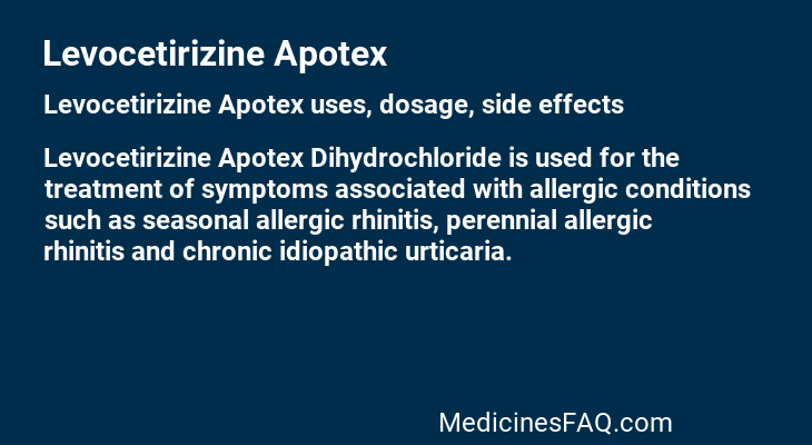 Levocetirizine Apotex