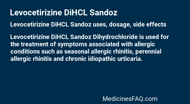 Levocetirizine DiHCL Sandoz