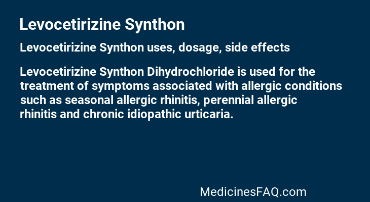 Levocetirizine Synthon