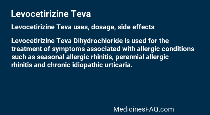 Levocetirizine Teva