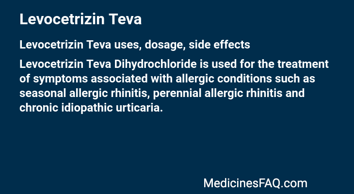 Levocetrizin Teva