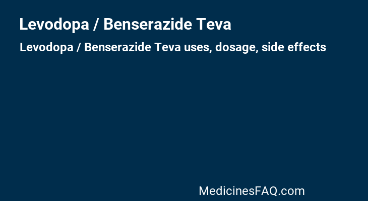 Levodopa / Benserazide Teva