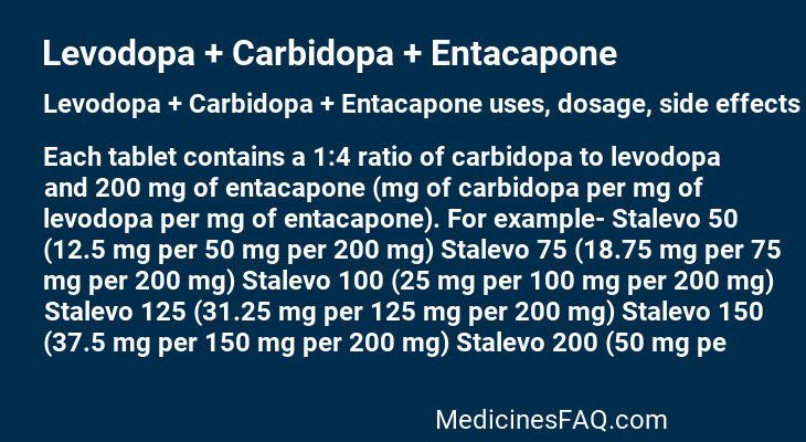 Levodopa + Carbidopa + Entacapone