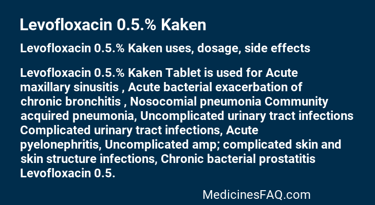 Levofloxacin 0.5.% Kaken