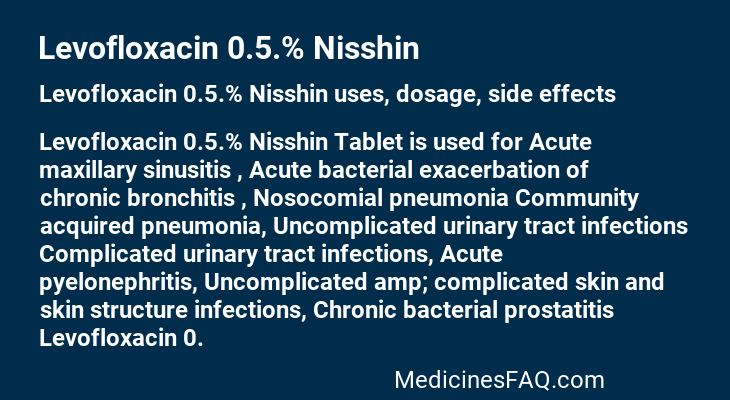 Levofloxacin 0.5.% Nisshin