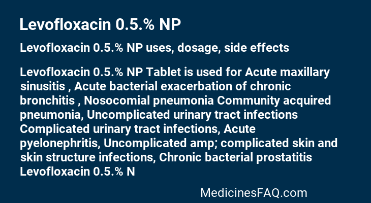 Levofloxacin 0.5.% NP