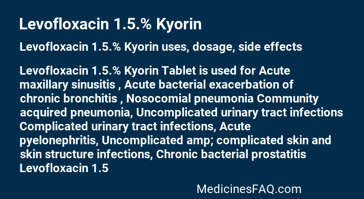 Levofloxacin 1.5.% Kyorin