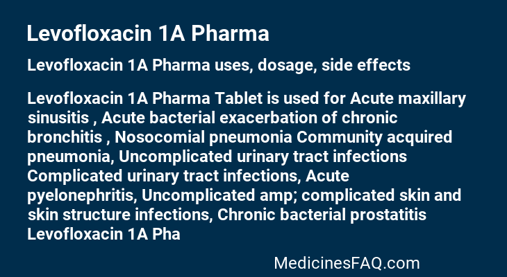 Levofloxacin 1A Pharma