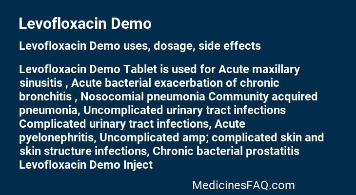 Levofloxacin Demo