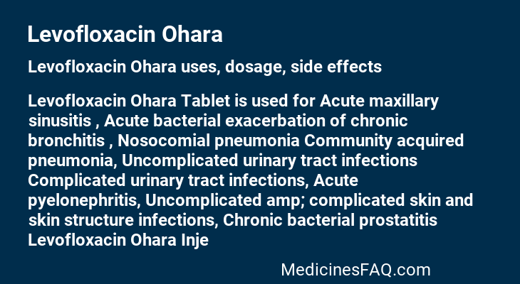 Levofloxacin Ohara