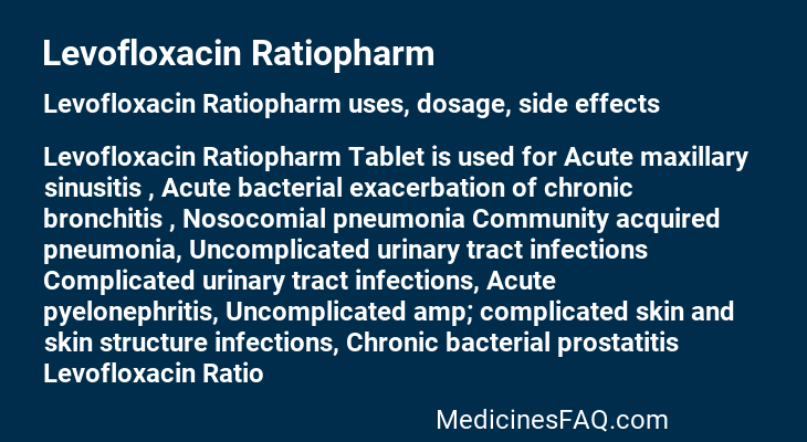 Levofloxacin Ratiopharm