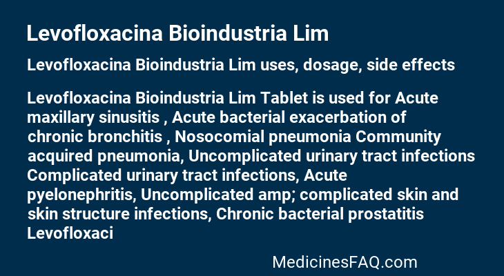 Levofloxacina Bioindustria Lim