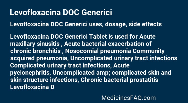 Levofloxacina DOC Generici