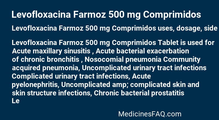 Levofloxacina Farmoz 500 mg Comprimidos