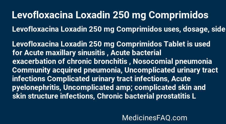 Levofloxacina Loxadin 250 mg Comprimidos