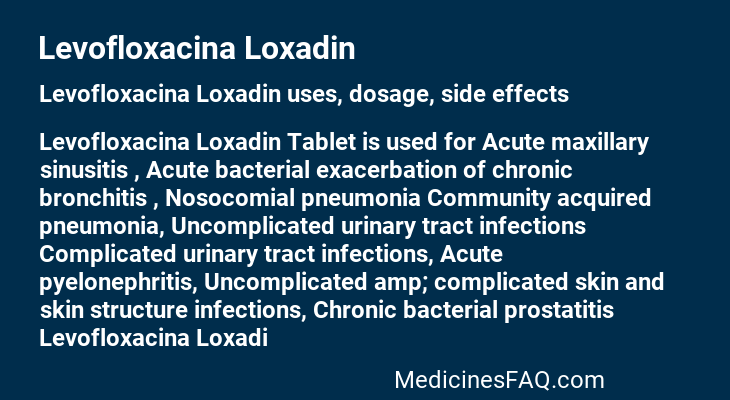 Levofloxacina Loxadin