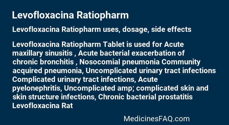 Levofloxacina Ratiopharm