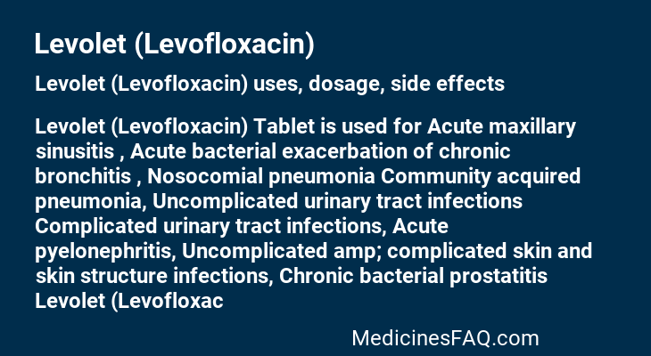 Levolet (Levofloxacin)