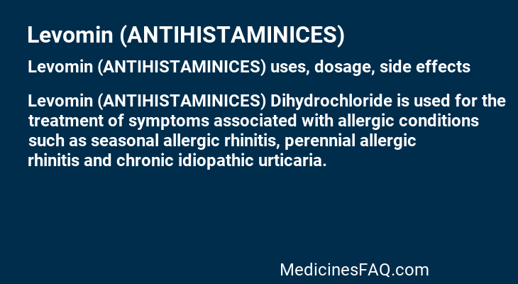 Levomin (ANTIHISTAMINICES)