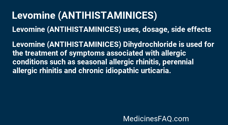 Levomine (ANTIHISTAMINICES)