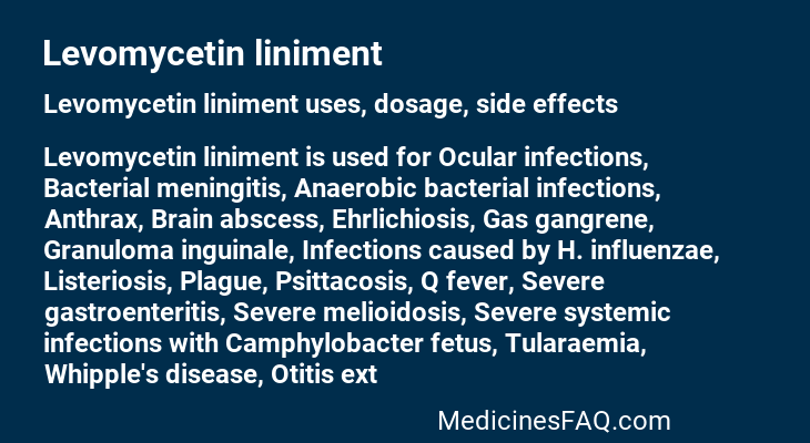 Levomycetin liniment