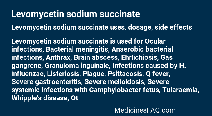 Levomycetin sodium succinate