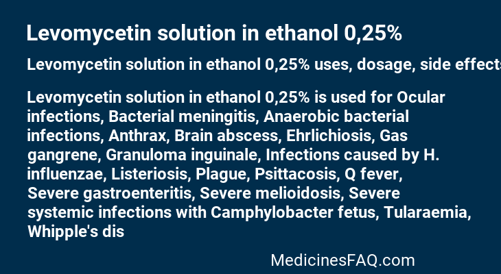 Levomycetin solution in ethanol 0,25%