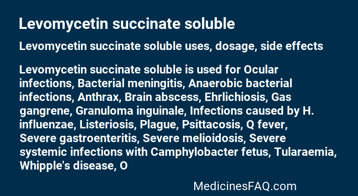 Levomycetin succinate soluble