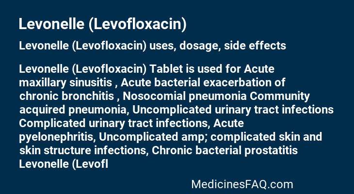 Levonelle (Levofloxacin)