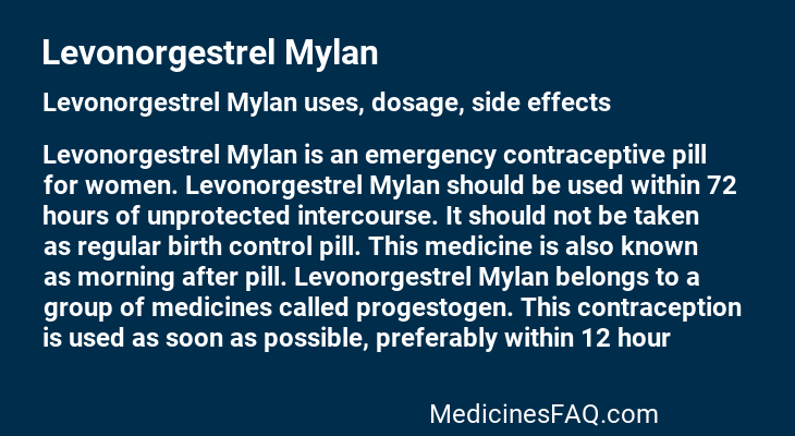 Levonorgestrel Mylan