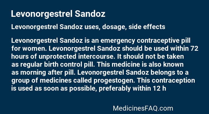 Levonorgestrel Sandoz