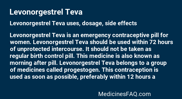 Levonorgestrel Teva