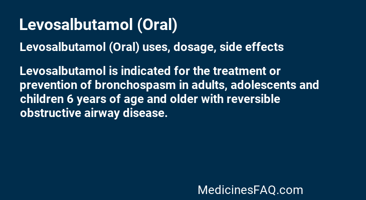 Levosalbutamol (Oral)