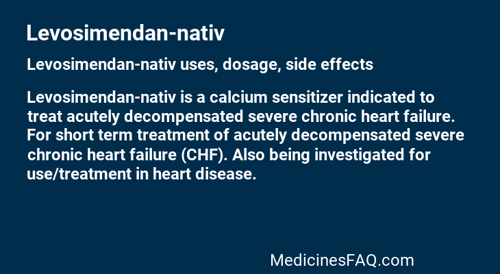 Levosimendan-nativ