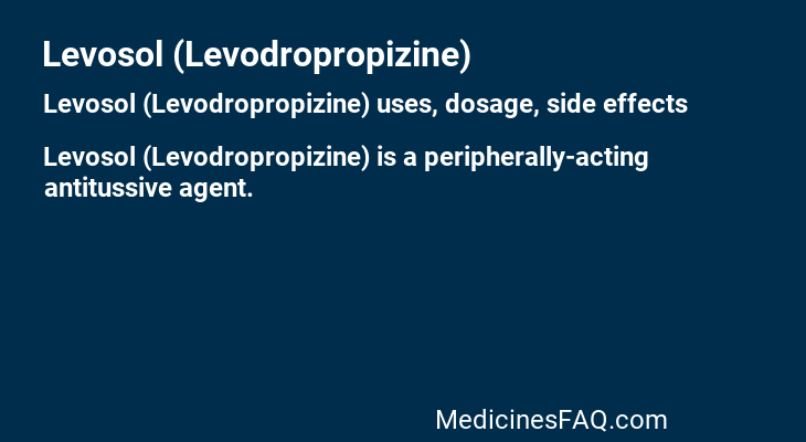 Levosol (Levodropropizine)