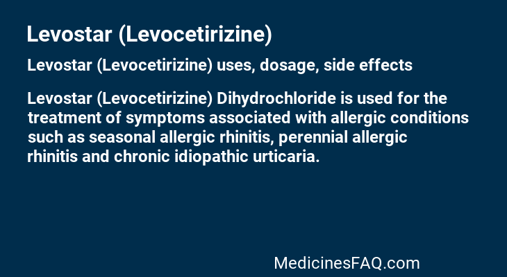 Levostar (Levocetirizine)
