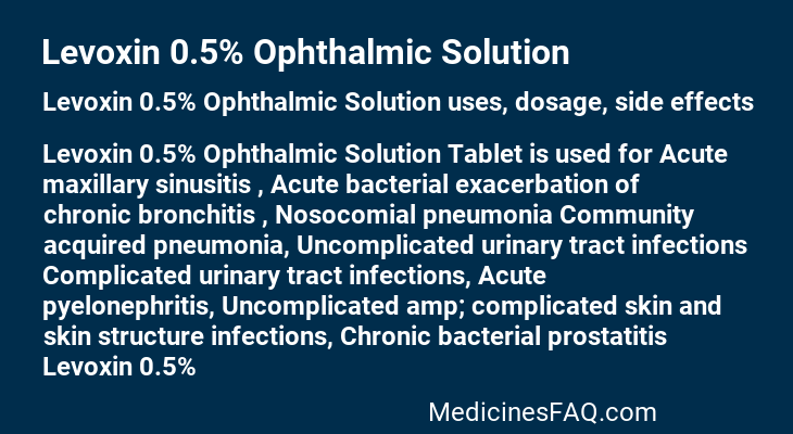 Levoxin 0.5% Ophthalmic Solution