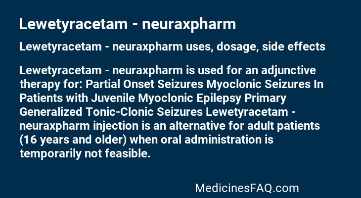 Lewetyracetam - neuraxpharm