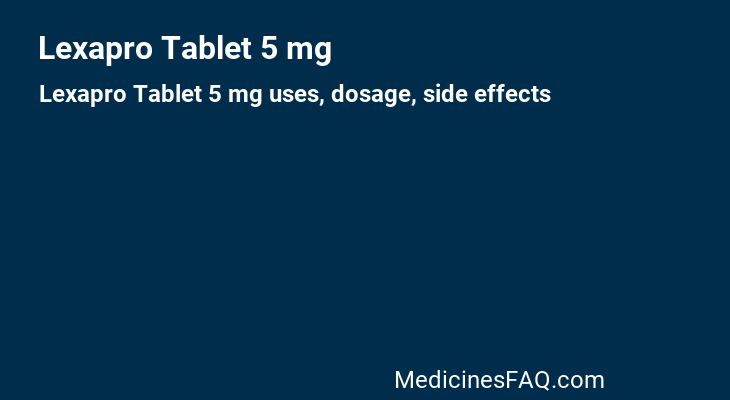 Lexapro Tablet 5 mg