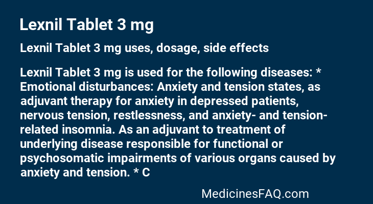 Lexnil Tablet 3 mg