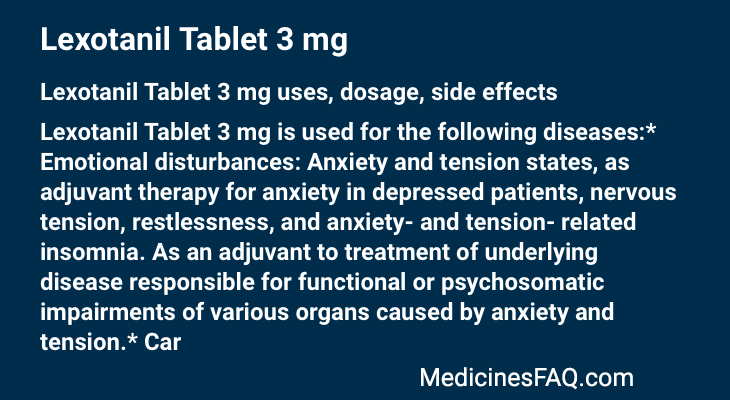 Lexotanil Tablet 3 mg