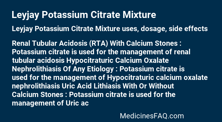 Leyjay Potassium Citrate Mixture