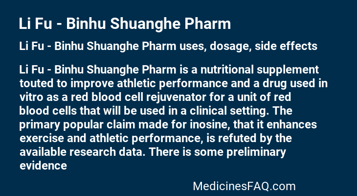 Li Fu - Binhu Shuanghe Pharm