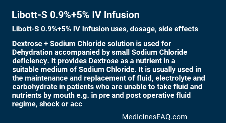 Libott-S 0.9%+5% IV Infusion