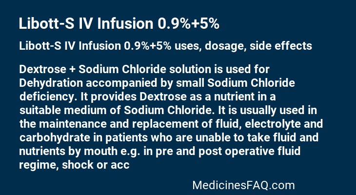 Libott-S IV Infusion 0.9%+5%