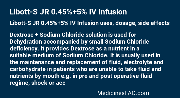 Libott-S JR 0.45%+5% IV Infusion