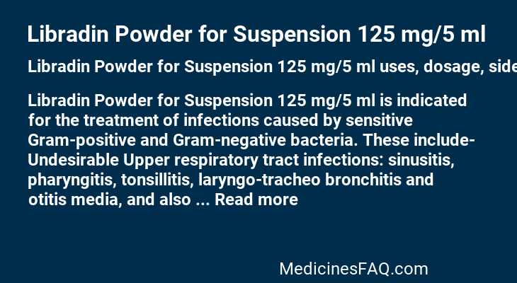 Libradin Powder for Suspension 125 mg/5 ml