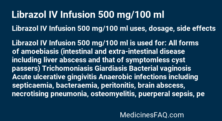 Librazol IV Infusion 500 mg/100 ml