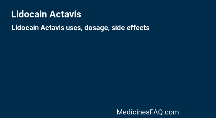 Lidocain Actavis